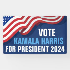 Stimme Kamala Harris für Präsident 2024 Blue Banner