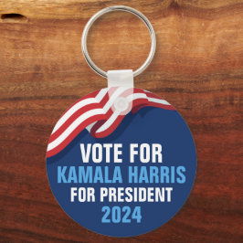 Stimme Kamala Harris für Präsident 2024 Blue Schlüsselanhänger