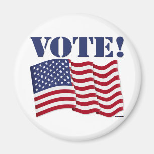 STIMME mit US-Flagge Magnet