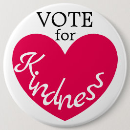 STIMME Niedliches rosafarbenes Herz riesig Button