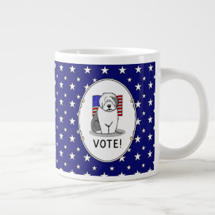 Stimme! Old English Sheepdog Grau 1 Niedliche poli Jumbo-Tasse