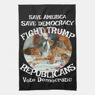 Stimme Politisch Patriotisch Trump Republikanische Geschirrtuch