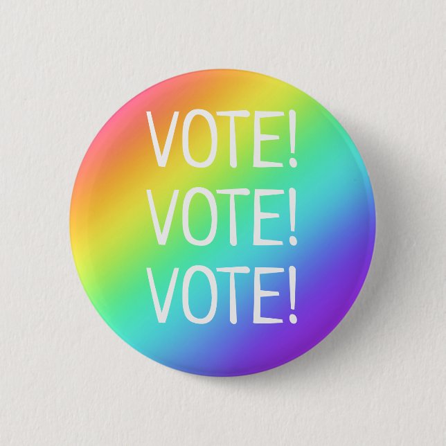 Stimme! Regenbogenknopf Button (Vorderseite)
