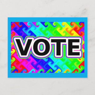 STIMME (Regenbogenwelle) Postkarte