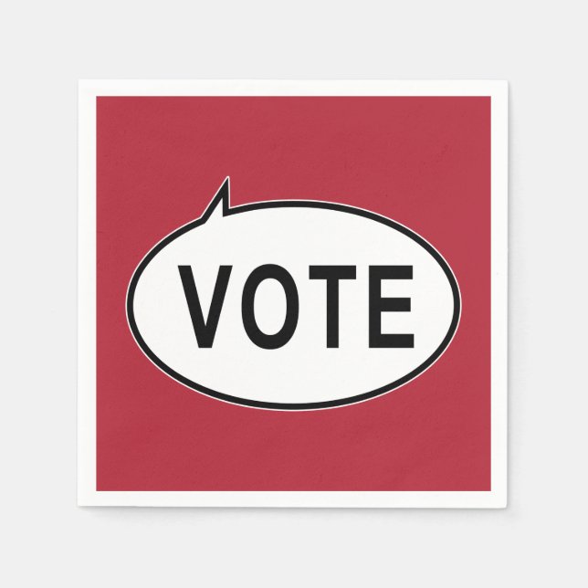 STIMME - rot Serviette (Vorderseite)