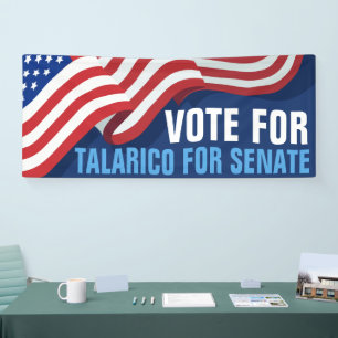 Stimme Talarico für den US-Senat Amerikanische Fla Banner