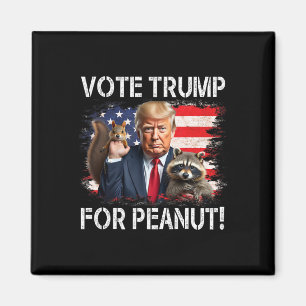 Stimme Trump für Peanut das Eichhörnchen 4 Magnet