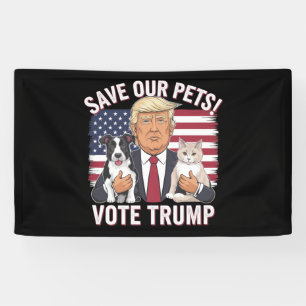 Stimme Trump Rette Unsere Haustiere Katzen Hunde 2 Banner
