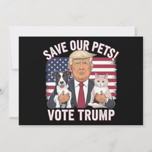 Stimme Trump Rette Unsere Haustiere Katzen Hunde 2 Einladung