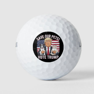 Stimme Trump Rette Unsere Haustiere Katzen Hunde 2 Golfball
