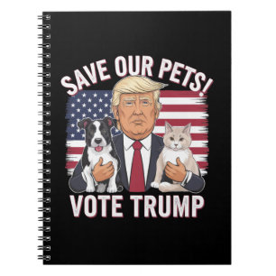 Stimme Trump Rette Unsere Haustiere Katzen Hunde 2 Notizblock
