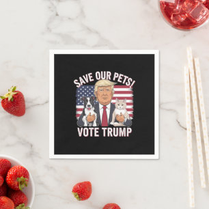 Stimme Trump Rette Unsere Haustiere Katzen Hunde 2 Serviette