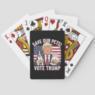 Stimme Trump Rette Unsere Haustiere Katzen Hunde 2 Spielkarten