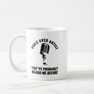 Stimme über Künstlerin Schauspielerin Dubbing Sync Kaffeetasse