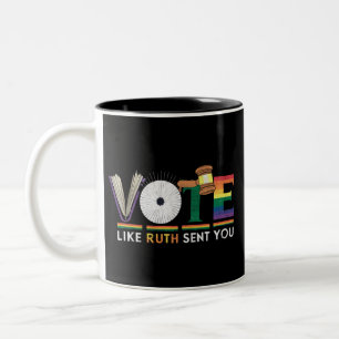 Stimme wie Ruth dich geschickt hat Hammer Feminist Zweifarbige Tasse