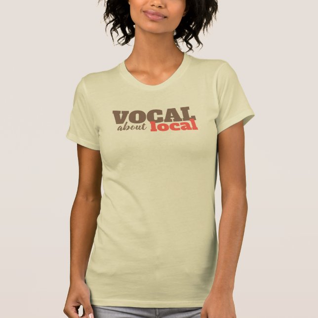 Stimme zum Shirt "Lokale Bauer auf dem Lebensmitte (Vorderseite)