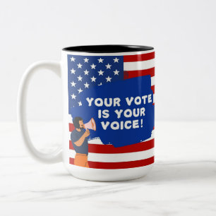 Stimme Zweifarbige Tasse