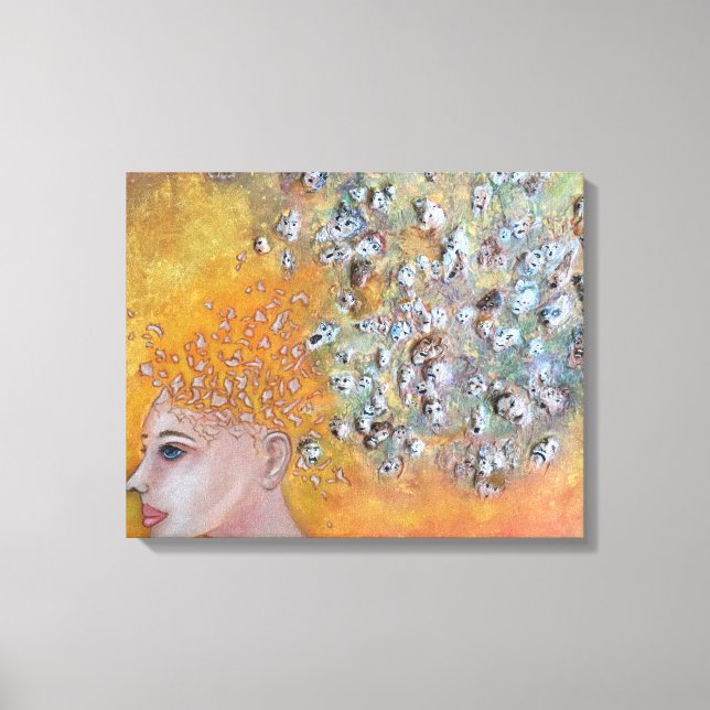 Stimmen Angst Canvas Print Leinwanddruck (Vorderseite)