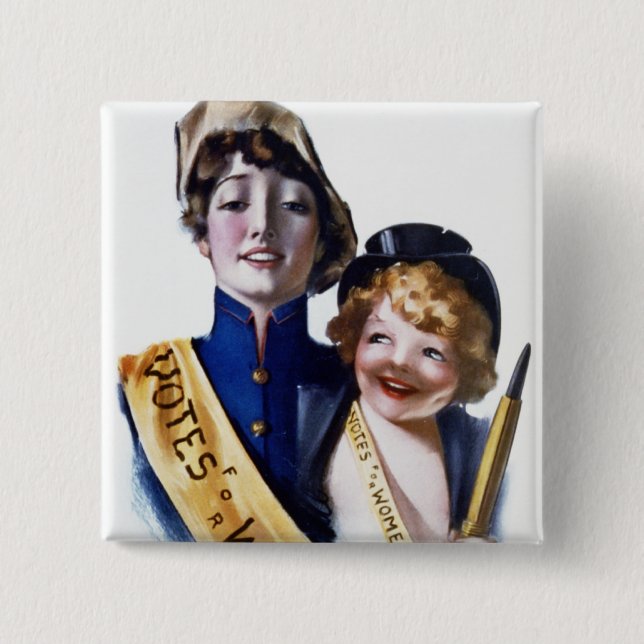 Stimmen für Frauen - Suffrage der Frauen, 1915 Button (Vorderseite)
