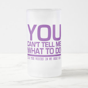 STIMMEN IN MEINER KOPF-Tasse - wählen Sie Stil & F Mattglas Bierglas