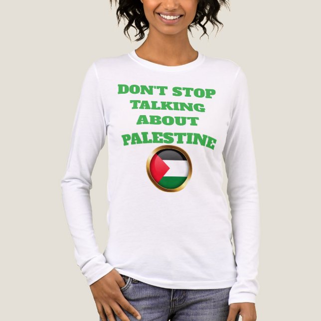 Stimmen Palästinas - Menschheitskreide für Gerecht Tri-Blend Shirt (Vorderseite)