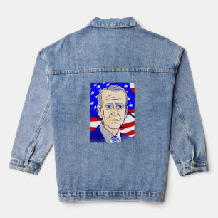 stimmen präsident biden amerikanische flagge jeansjacke