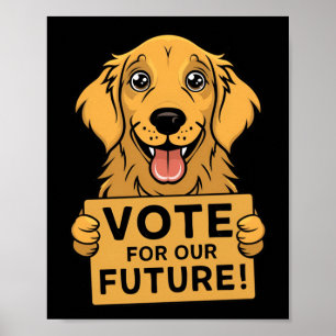 Stimmen Sie für die Zukunft! Aufkleber Poster