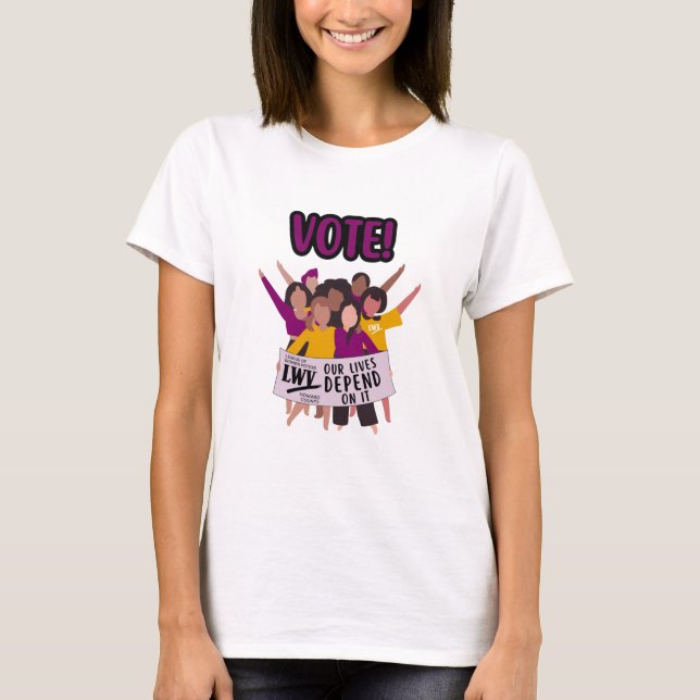 Stimmen Sie für Kinder! T-Shirt der Frauen (Vorderseite)