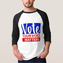 Stimmen Sie Ihre Stimme ist sehr farbenfroh rot un T-Shirt