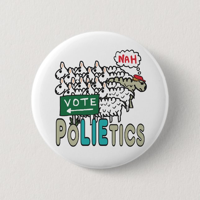 Stimmen Sie nicht über Politik ab Button (Vorderseite)