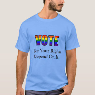 Stimmen Sie wie Ihre Rechte hängen von ihr LGBT-Sh T-Shirt