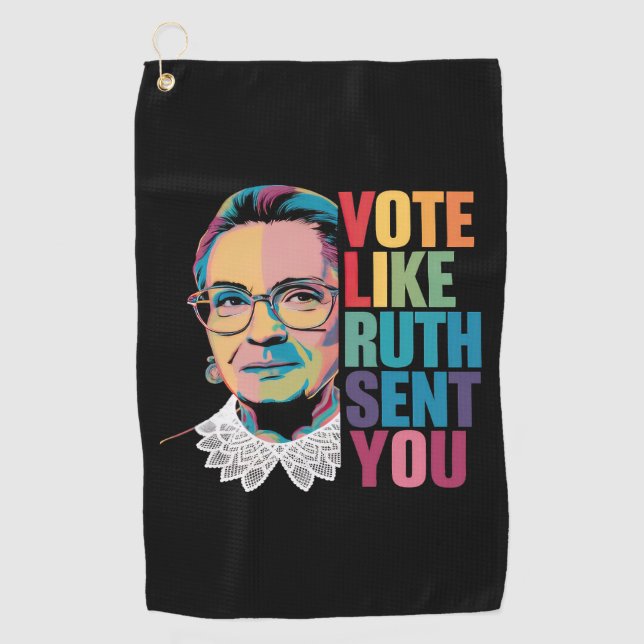 Stimmen Sie wie Ruth Sie geschickt Golfhandtuch (Vorderseite)