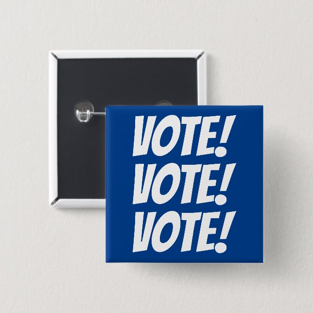 STIMMEN! STIMMEN! STIMMEN! Benutzerdefinierter Tex Button (Vorne & Hinten)