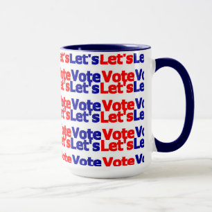 Stimmen wir Tasse. Präsidentschaftswahl Dem Rep Tasse