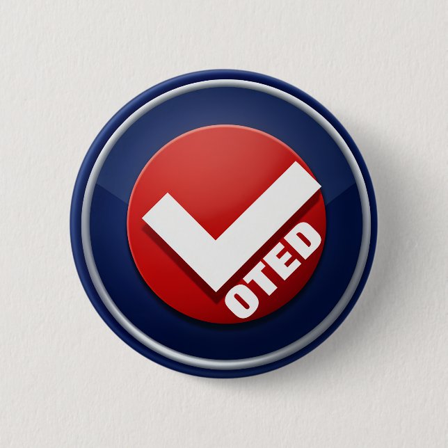 STIMMENDES Button mit Karo (Vorderseite)