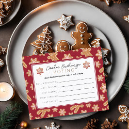 Stimmkarte Wahlzettel Weihnachts-Cookie-Exchange-P