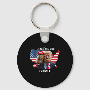 Stimmt für Trump für Peanut das Eichhörnchen Schlüsselanhänger