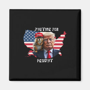 Stimmt Trump für Peanut das Eichhörnchen Magnet