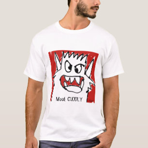 Stimmung: Cuddly rotes lustiges Cartoon-Monster T-Shirt