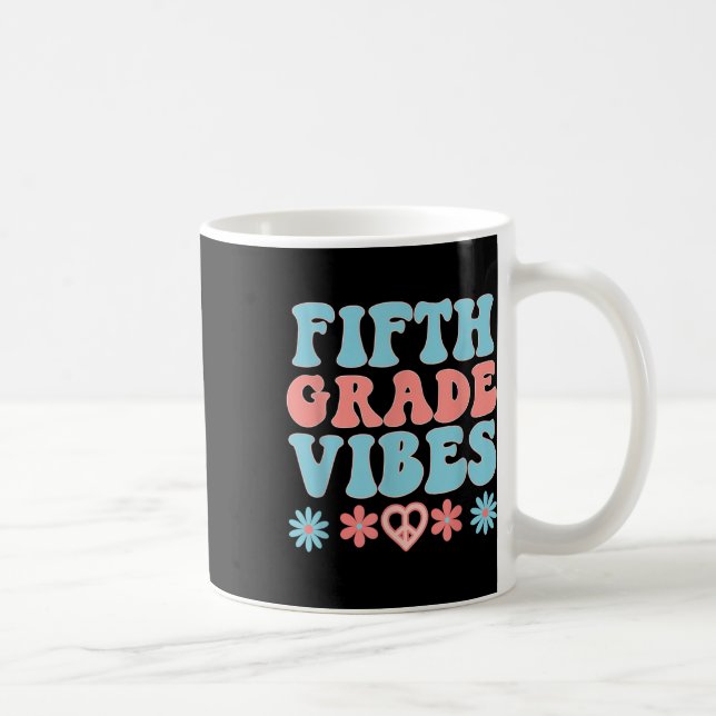 Stimmung der fünften Klasse - Lehrer Schüler Retro Kaffeetasse (Rechts)