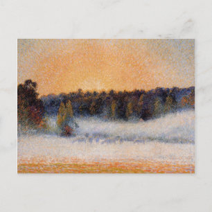 Stimmung und Nebel über Eragny (Camille Pissarro) Postkarte