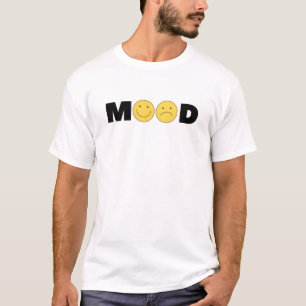 Stimmungs-Smiley-Gesicht-Ästhetik-Minimalistisches T-Shirt