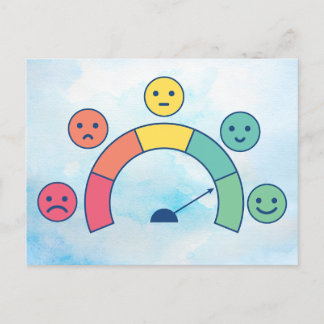 "Stimmungsmesser" emotionales Postkartendesign Postkarte