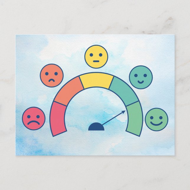 "Stimmungsmesser" emotionales Postkartendesign Postkarte (Vorderseite)