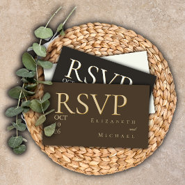 Stimmungsvolle Coffee Minimalist Boho Hochzeit RSV Begleitkarte
