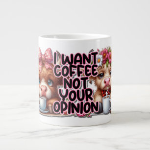 Stimmungsvolle Highland-Rindvieh Jumbo-Tasse