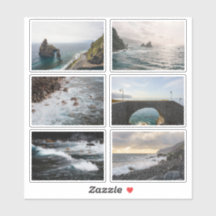 Stimmungsvolle Ozean-Ästhetik-Foto-Sticker-Sheet