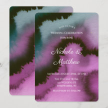Stimmungsvolle violette und türkisblaue abstrakte 