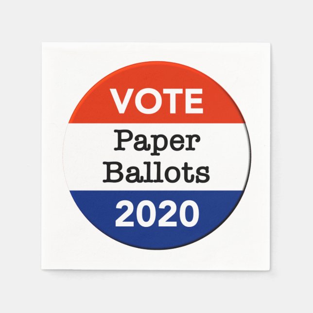 Stimmzettel für die Präsidentschaftswahlen 2020 Serviette (Vorderseite)