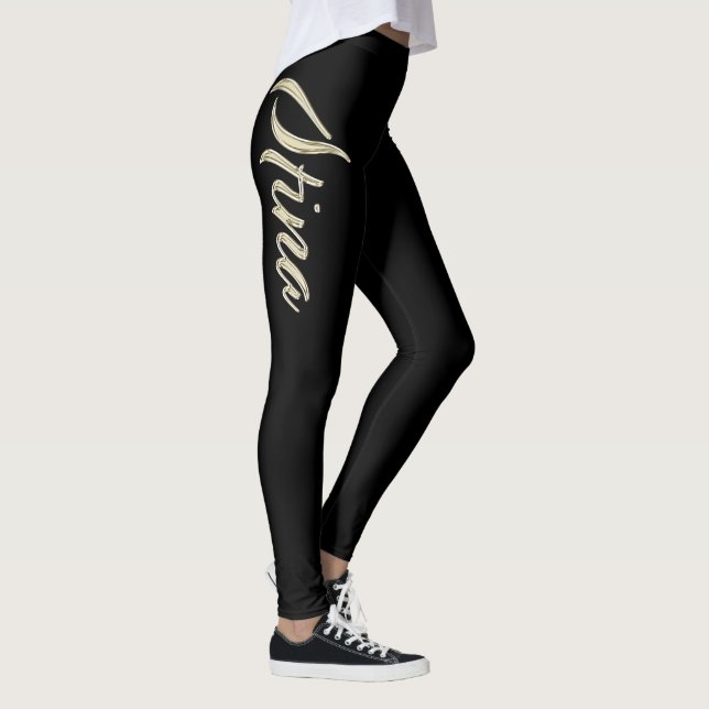 Stina white gold Handwriting Hose Leggings (Rechts)
